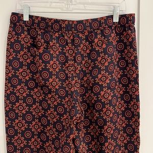 Club Monaco silky foulard print pull-on pant